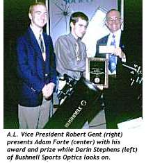 Adam Forte Receives his Award