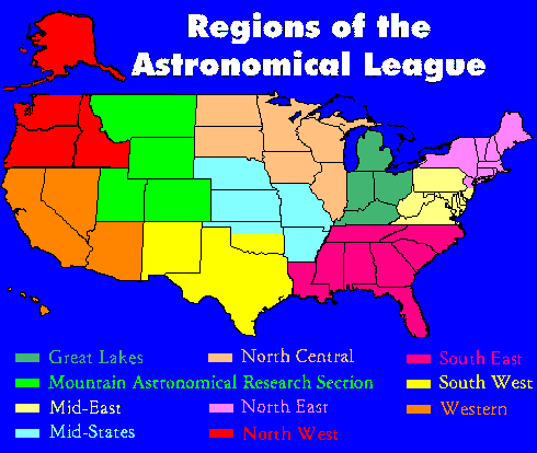 Regions of the Astronomical League
