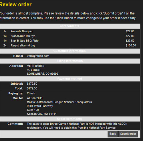 ALCon registration - final review