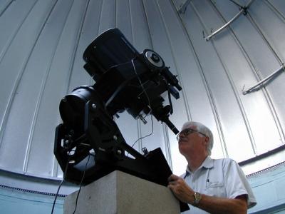 Jim Fox at telescope