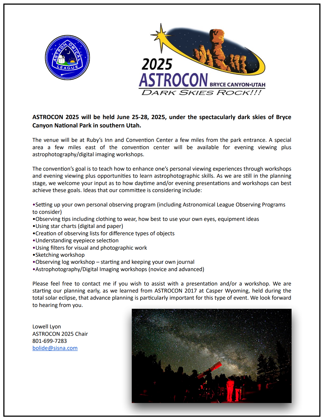 Astrocon 2025 Flyer